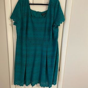 Lane Bryant Teal Floral Dress